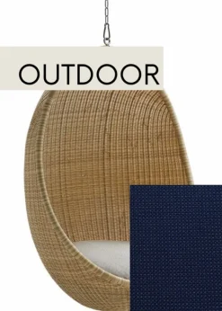 Best Sika Skræddersyet hynde til Hanging Egg Chair - Udendørs Tempotest Michelangelo Dark Blue
