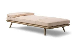 New Fredericia Furniture Spine Lounge Suite Daybed 1700 by Space Copenhagen Vegetal 90 Natural / Lacquered Oak