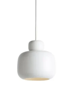 Clearance Woud Stone Pendant White