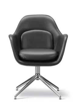Sale Fredericia Furniture Swoon Dining Armchair 1779 by Space Copenhagen Omni 301 Black / Polished Aluminium