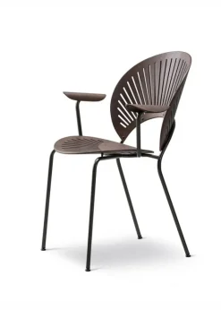 Sale Fredericia Furniture Trinidad Armchair 3399 by Nanna Ditzel Smoke Stained Oak / Black