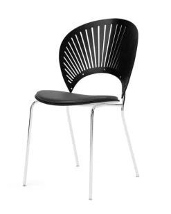 Sale Fredericia Furniture Trinidad Chair 3396 by Nanna Ditzel Omni 301 Black / Black Ash / Chrome