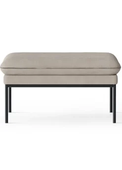 Best Ferm Living Turn Puf Black - Cotton Linen - Natural
