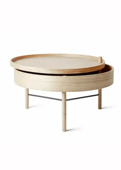 Sale Audo Copenhagen Turning Table White Oak / Black Chrome