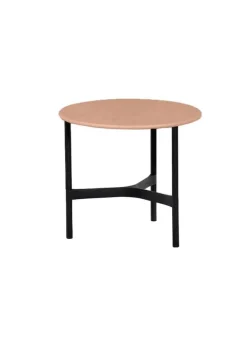 Hot Cane-line Twist Coffee Table - Small Base: Lava Grey, Aluminium / Top: Terracotta, Ceramic