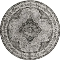 Clearance Nordal VENUS rug - Round Dusty Grey