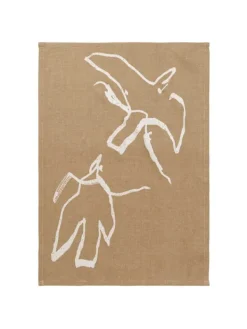 Sale Ferm Living Vuelo Tea Towel Elm Green/Coffee