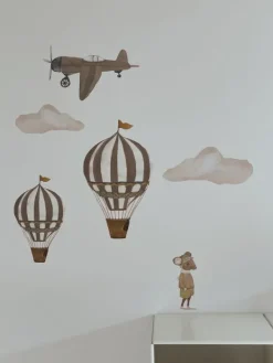 Børn That's Mine Wallsticker Retro airplane