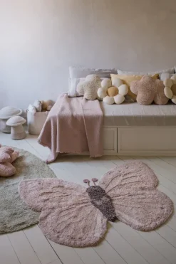 Sale Lorena Canals Washable Animal Rug Baby Butterfly Rose, Vintage Nude, Marsala, Ash rose