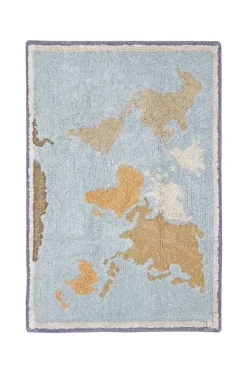 Børn Lorena Canals Washable Rug Mini Worldmap